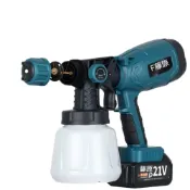 (店+)【RUIDA 銳達】帶 LED 燈電動噴漆槍 三檔噴幅可調油漆噴塗機 插電式高霧化牆面木器噴槍 防滑包膠握把 大容量家用電噴槍