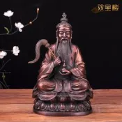 免運~太上老君神像純銅擺 道德天尊銅像銅質家用桌面佛 供奉三清祖師