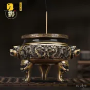 時尚家居 免運/附發票 公司貨 雙龍香爐 純銅香爐 祖先爐 淨香爐 神明爐 佛堂香爐 插香爐 點香爐 二龍戲珠擺件三足家用室內復古財神大號供奉佛具工廠現貨直銷 售後保障 店長推薦 5s12230
