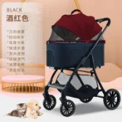♥免運♥寵物推車狗狗貓咪泰迪嬰手推車外出小型寵物狗輕便可摺疊分離大輪