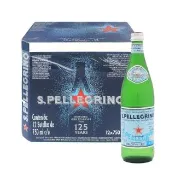 【S.Pellegrino 聖沛黎洛】天然氣泡礦泉水玻璃瓶裝750mlx12入/箱