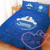 【買動漫】♥小花花日本精品♥Doraemon哆啦A夢小叮噹圖案百寶袋系列藍色款 雙人被單 手感柔軟舒適好蓋 31044509