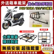 隔日到貨 PGO TIGRA 125/150 漢堡架 加強版實心鐵 後架 飆虎 彪虎 後置物箱架 外送架後箱架 免拆扶手