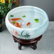 免運 公司貨 可開發票 陶瓷花盆 景德鎮陶瓷 陶瓷魚缸客廳落地大號擺件金魚缸復古庭院大缸睡蓮荷花缸水缸養魚工廠現貨直銷 售後保障 全館免運 特惠/工廠直銷 店長新品推薦 5s1220