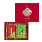 【天仁茗茶】嚴選靈芽茶集茶葉禮盒 高山烏龍茶葉300g+老茶王300g(附提袋)(中秋禮盒)