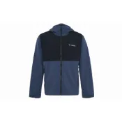 (店+)【Columbia 哥倫比亞】Columbia哥倫比亞 色塊拼接連帽休閒透氣跑步夾克外套 男款 海軍藍