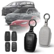 (店+)【XILLA】TOYOTA 豐田 Camry Hybrid 2.5 適用 真皮 牛皮 遙控鑰匙套 鑰匙皮套 保護套 鑰匙皮套