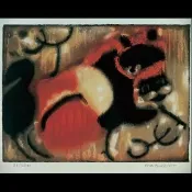 【劉其偉藝術典藏】親筆簽名限量發行石版畫(生肖系列--馬)