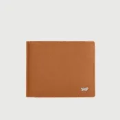 【BRAUN BUFFEL 德國小金牛】HOMME-M 5卡透明窗皮夾-杏仁巧克力色(BF306-316-SAL) 錢包送禮推薦