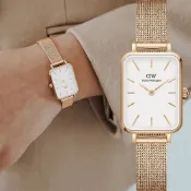 Daniel Wellington DW 女錶-20x26mm/玫瑰金框 Quadro系列 極簡美學方形米蘭帶手錶 DW00100431