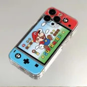 日本 動漫 Mario 瑪利歐 馬力歐 瑪莉歐 iPhone手機殼 保護套 透明太空殼馬里奧遊戲機插畫適用於蘋果16/1
