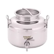 (店+)[Sansone]不鏽鋼水桶 5L 撥桿款 acqua進階版 義大利 附PVC水壺架 戶外 露營 水桶 圓桶 愛露愛玩