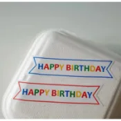 兔子雜貨(現貨)2枚生日快樂創意ins彩色慶祝happy birthday唱跳貼紙9.5*2.5