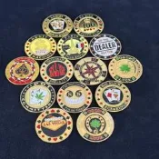 甄選 籌碼紀念章壓牌幸運硬幣收藏禮物金幣許願紀念幣工藝品【滿300出貨】