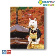(店+)【Manto】京都貓貓寺-台灣製DIY數字油畫|超取專用大小