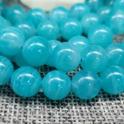 《碞磊國際水晶礦石》巴西 天河石  亞馬遜石 手珠 圓珠 8.5mm 藍綠湖水色  溝通促進【編號】DABU0011