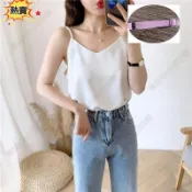 小可愛背心韓版雪紡吊帶可調整吊帶背心女內搭夏季新款西裝白色黑色打底衫上衣背心女短版背心無袖背心細肩帶背