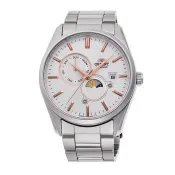 【ORIENT】東方錶 RA-AK0306S《藍寶石防刮鏡面系列 日月相機械腕錶》41mm/白面