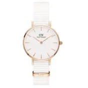 【Daniel Wellington】Petite Dover 28mm純淨白織紋錶-DW00100313