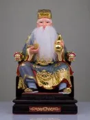 茅山法主胡秀華先師像家用彩繪供奉神像茅山祖師胡秀華擺件