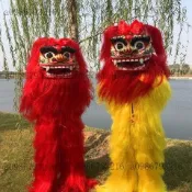 【成人兒童通用】舞獅服裝套裝 單人小北獅 醒獅道具 南獅子頭 舞獅裝 表演服 傳統民俗 節慶演出 親子同款