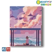 (店+)【Manto】台灣製DIY數字油畫 魟魚與我 取專用大小