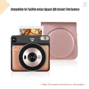 Andoer 保護套 PU 皮包帶可調節肩帶,適用於 Fujifilm Instax Square SQ6 即時膠片相機