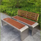 可開發票 不鏽鋼戶外公園椅 長椅 公園長凳 戶外長椅 休閒長椅 公園凳子 塑木不鏽鋼廣場雙人長條凳子室外防腐木休閒簡約椅