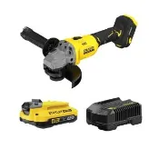 【Stanley】美國 史丹利 20V FM 無碳刷4英吋砂輪機(空機)+SB202電池*1+SC200充電器*1(SBG710+SB202+SC200)