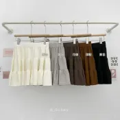 (店+)【FEE BABY】高腰厚邊鬆緊A字雙層蛋糕針織短裙 芭蕾風澎澎裙 蛋糕裙 半身裙 a字裙 安全褲 溫柔穿搭 深駝色 黑色 奶杏色 花咖色 淺灰色