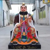 【銷售冠軍】張天師神像龍虎山張道陵祖師樹脂玻璃鋼銅雕木雕彩繪寺廟供奉擺件