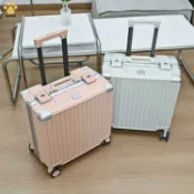 威勝購物 免運行旅箱登機箱旅行箱拉桿箱鋁框旅行箱男女18吋登機拉桿行李箱時尚20小型號輕便迷你密碼箱子特價出現貨syej
