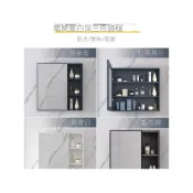 (店+)簡約鏡櫃鏡箱浴室櫃組合單獨收納盒衛生間掛牆式太空鋁儲物架鏡子