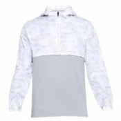 UNDER ARMOUR UA 男 WIND ANORAK 半開襟連帽長袖上衣 運動長袖 運動休閒 白灰 迷彩 個性穿搭