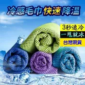 【涼感巾】新款雙色雙層冰凉巾 3D蜂巢孔 魔幻冰涼巾 夏天防暑冰涼巾 瞬間冷感毛巾 運動毛巾 涼感毛巾 清涼毛巾