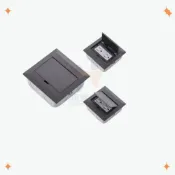 (店+)【Panasonic 國際牌】涵莛貿易 DUFN4000-1 銀灰色薄型地板插座安裝框架（附自動蓋）方形地板盒