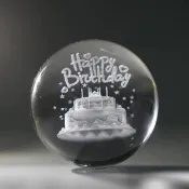 【A-ONE 匯旺】生日快樂 水晶球小夜燈 裝飾燈 氛圍燈 玫瑰燈 氣氛燈 實木底座 鑽石燈