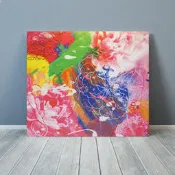 時尚招財風水畫，潮流無框畫，居家裝飾，招財，開運之餘，又不失時尚潮流的品味 / 牡丹花 花開富貴 五行-大