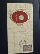 美屬菲律賓 打鐵火山女神1945 年20分銀幣，硬幣郵票紀念封，美屬菲律賓郵幣封，帶光好品，非