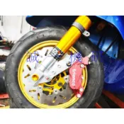 誠一機研 DY前叉+川歐力士 對四卡鉗+浮動碟盤 FORCE 155 DRG 158 KRV 180 制動套餐 煞車卡鉗