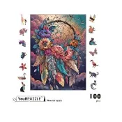 【YouRPUZZLE】夢網幻影(檢驗合格 不規則木製拼圖 AI繪製)