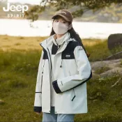 愛依依 外套 風衣 防水外套S-3XL 衝鋒衣男情侶三合一可拆卸登山服戶外防風防水外套-7351.