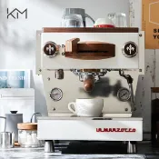 東升精品館 辣媽咖啡機手柄配件實木套件La Marzocco MINI金屬邊胡桃木12件套