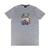 Paul Smith 方框草寫LOGO設計純棉短袖T恤(男款/灰x多色)