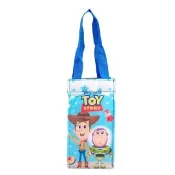 【小禮堂】Disney 迪士尼 玩具總動員 方形保冷水壺袋 - 藍站姿(平輸品)