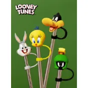 【阿柴選物店】現貨免運 正版授權 樂一通Looney Tunes 卡通圖案造型吸管套 防塵吸管帽 小崔弟 兔巴哥 達菲鴨