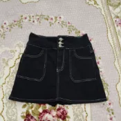 Someone jeans品牌三排扣短裙/26腰