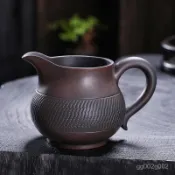 🌸闆娘推薦🌸紫砂公道杯茶漏套裝一體手工家用大號紫陶茶海功夫茶具配件濾茶器