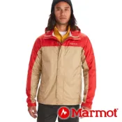 【Marmot】男單件式防水連帽外套『紅/卡其』41500
