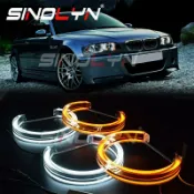寓偉 For 寶馬 BMW3系E46 大燈 LED光圈 3D天使眼 亞克力DTM水晶 SMD 日行燈 方向燈 131 146